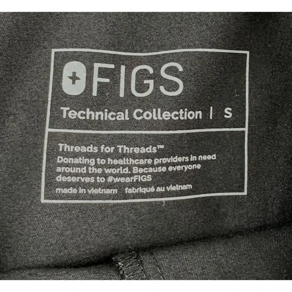 Figs Catarina Scrub Top and Kade Jogger Set Black Womens Size Small Nursing - Picture 13 of 14